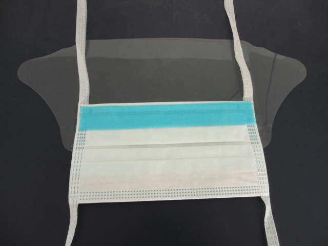 Máscara cirúrgica médica antifog com visor e proteção ocular para dentista