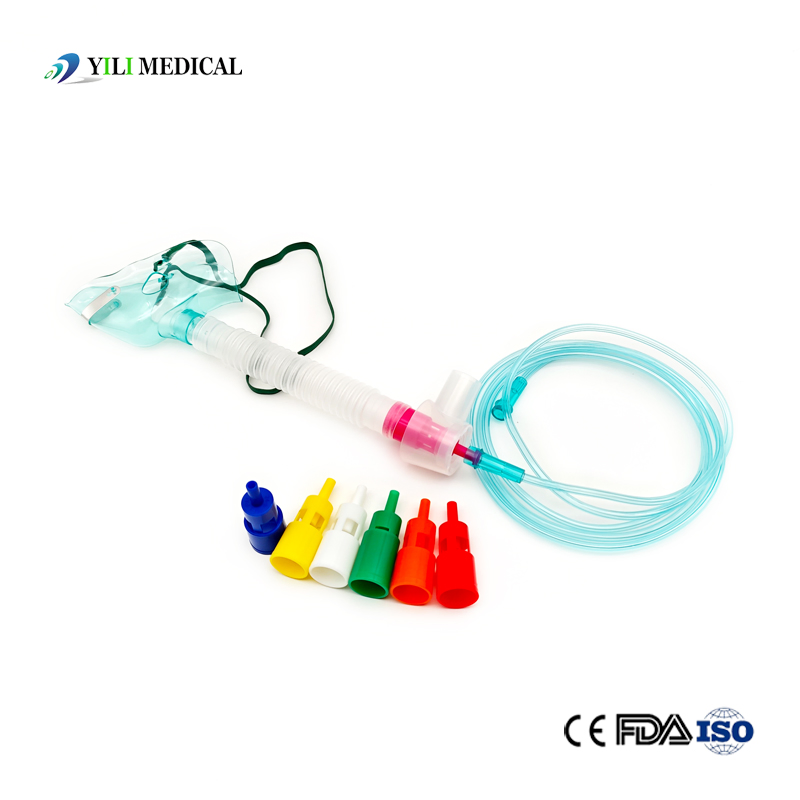 Máscara de Oxigênio Padrão Pediátrica de Instrumento Cirúrgico Máscara Facial de PVC Descartável Máscara de Múltiplos Ventos