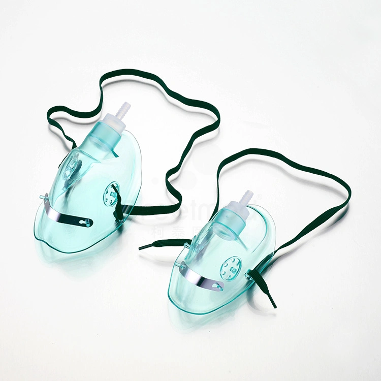 Máscara de Oxigênio Facial de PVC Médico Descartável S M L com 2m Tubulação