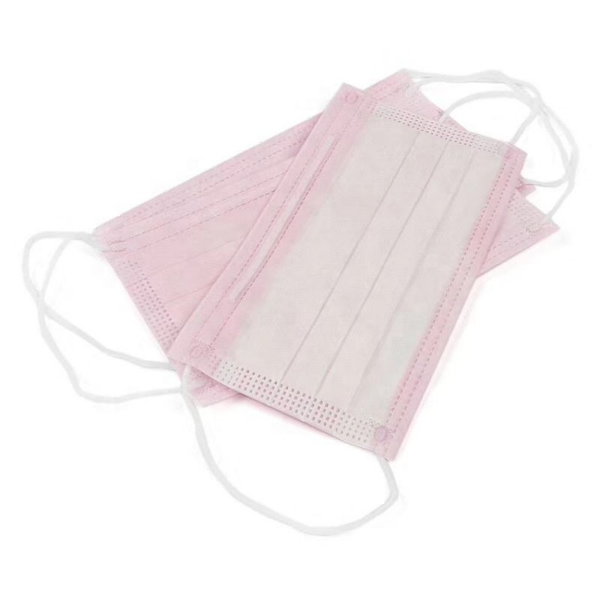 Máscaras Faciais Cirúrgicas Protetoras Personalizadas para Procedimentos Médicos Dentários Descartáveis de 3 Camadas em Não Tecidos com Pregas aprovadas pela FDA 510K/En14683 3