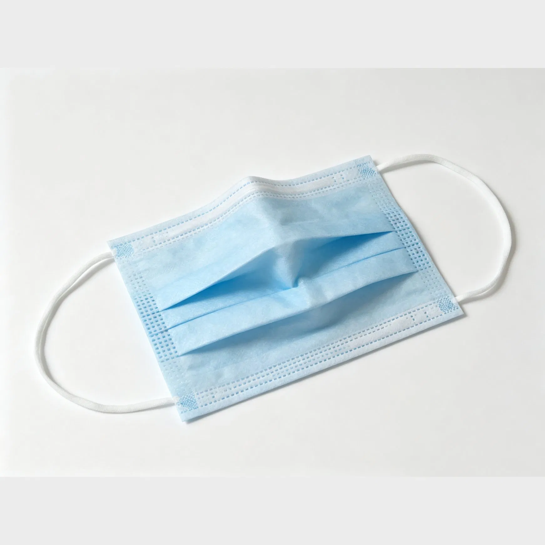Máscara Facial Médica Descartável Resistente a Fluidos Azul 80 Mmhg Dental