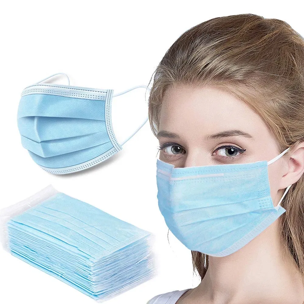 Máscara Cirúrgica Descartável 3ply com Alça de Orelha Máscara Não Tecida Respirador com En 14683, Ce, ISO