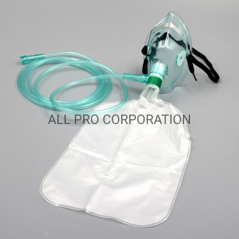 Saco de Reservatório de Oxigênio Descartável Cirúrgico Médico Fornecimentos de PVC Bipap Não Tecido 3ply CPAP RCP Respiração Nebulizador KN95 Máscara Facial de Anestesia Tipo Iir Traqueostomia