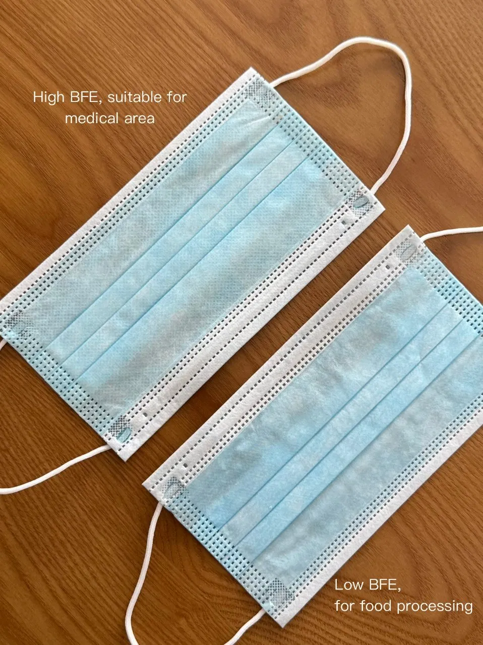 Máscara Facial Preta Médica Descartável de Não Tecido 3ply
