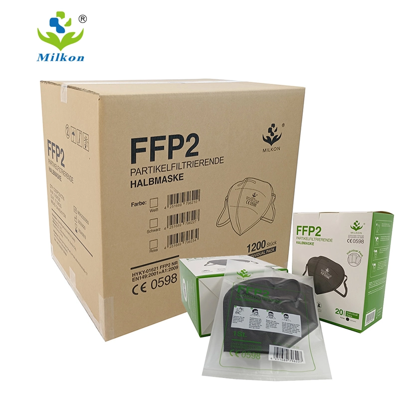 Máscara descartável padrão CE não médica respiratória máscara de poeira segurança proteção laboral KN95 máscara facial KN95 máscara bucal mascarilla preta FFP2 máscara facial