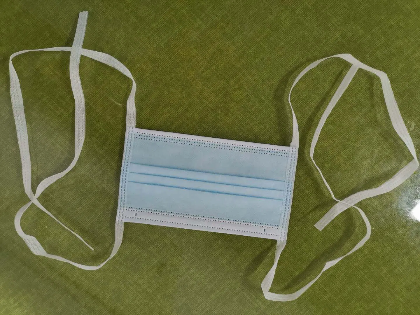 En14683 Tipo Iir Descartável Cirúrgico 3ply Máscara Facial com Tiras