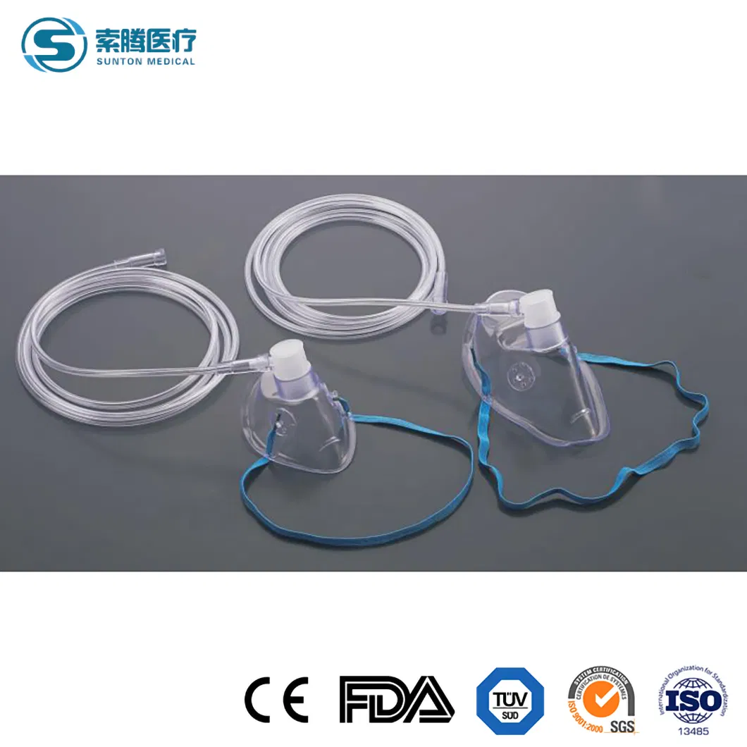 Fabricante de Máscaras Cirúrgicas Sunton China 50*38*33cm Máscara de Nebulização Infantil M Atacado Máscara Nebulizadora Médica Descartável para Adultos e Pediátrica com Tubulação