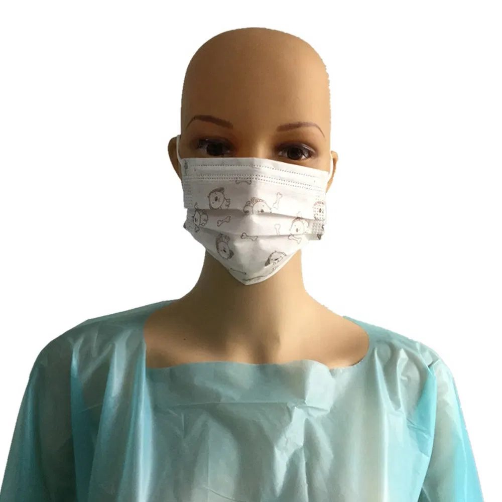 Máscara facial descartável cirúrgica hipoalergênica para pele sensível