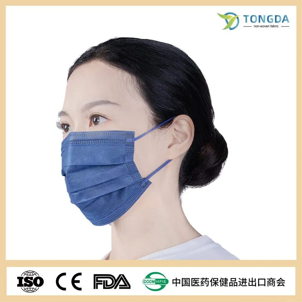 Máscaras Cirúrgicas Médicas de Face de Pano Não Tecidas e Derretidas de Nível ASTM 3 Ply