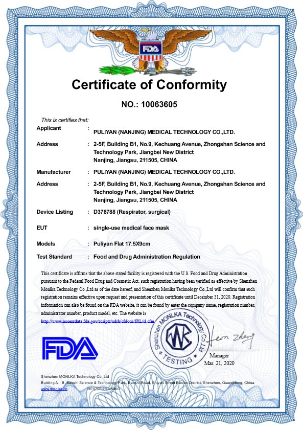 Fornecedores de Fábrica da China Máscara Cirúrgica, Descartável, 3-Ply, Não Tecido, com Alça para a Orelha