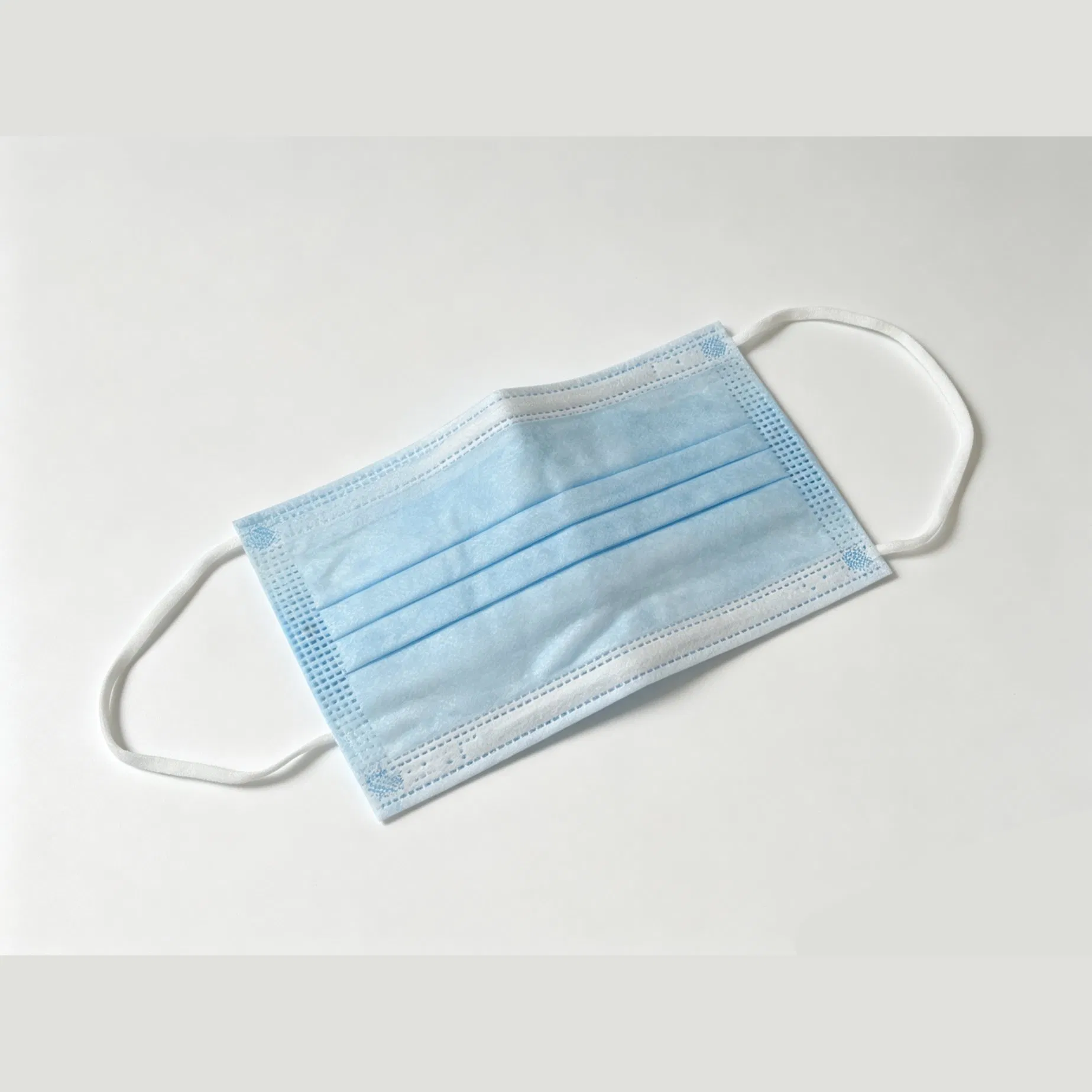 Máscara Facial Médica Descartável Resistente a Fluidos Azul 80 Mmhg Dental