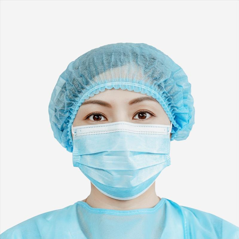 Máscara Cirúrgica Descartável 3ply Nível ASTM 2/3 Qualidade Médica para Exportação