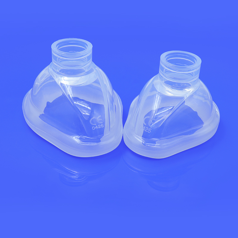 Máscara facial descartável de anestesia em silicone hipoalergênico com vedação