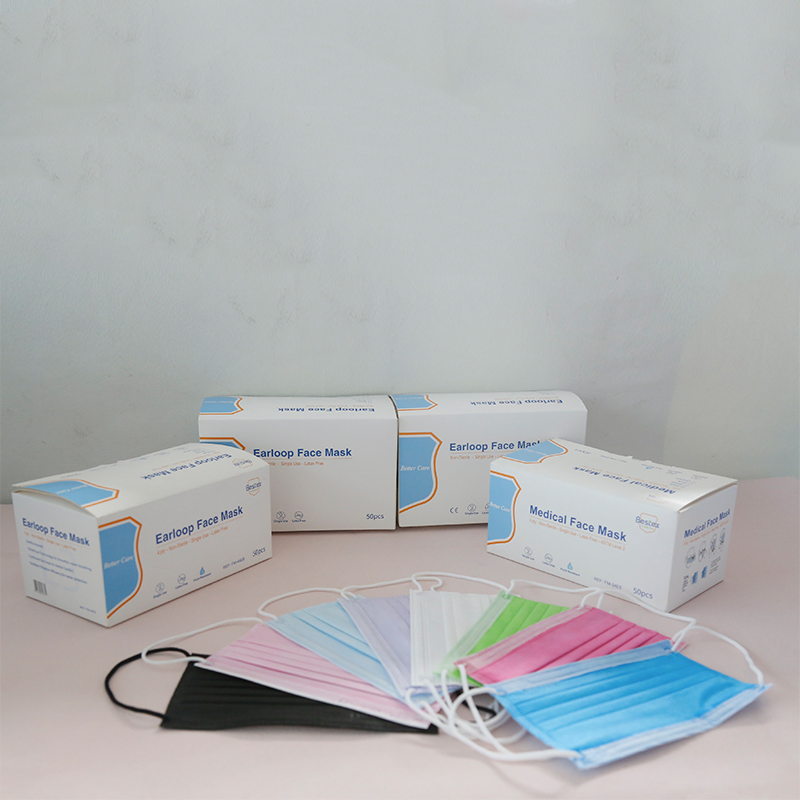 Máscara Facial Descartável de Proteção Médica Não Tecida para Hospital Cirúrgico 4ply / Papel Dental/SMS/Boca 3ply com Alças Elásticas/Amarrar