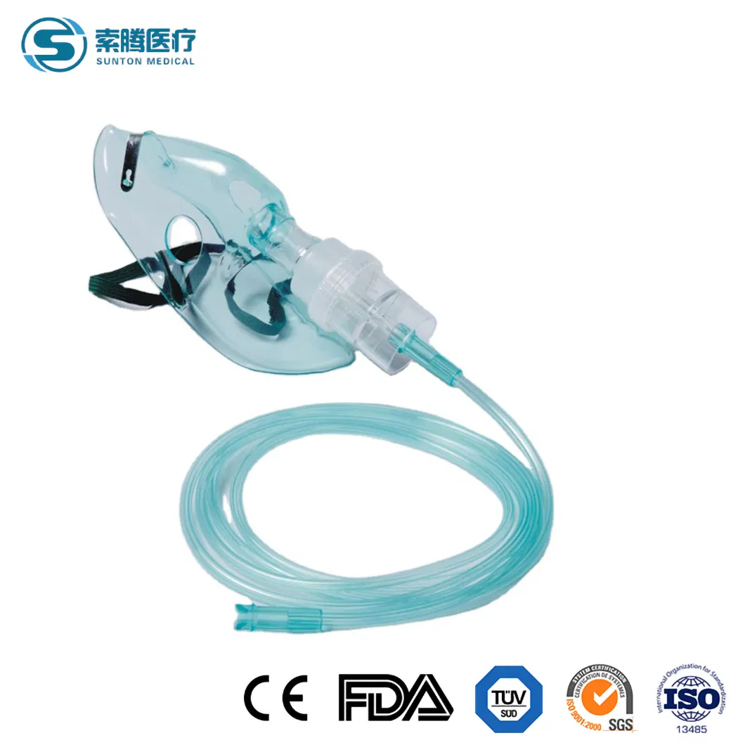 Cânula nasal de oxigênio descartável para pediatria e bebês, máscara facial nebulizadora com tubo de conexão com CE/ISO