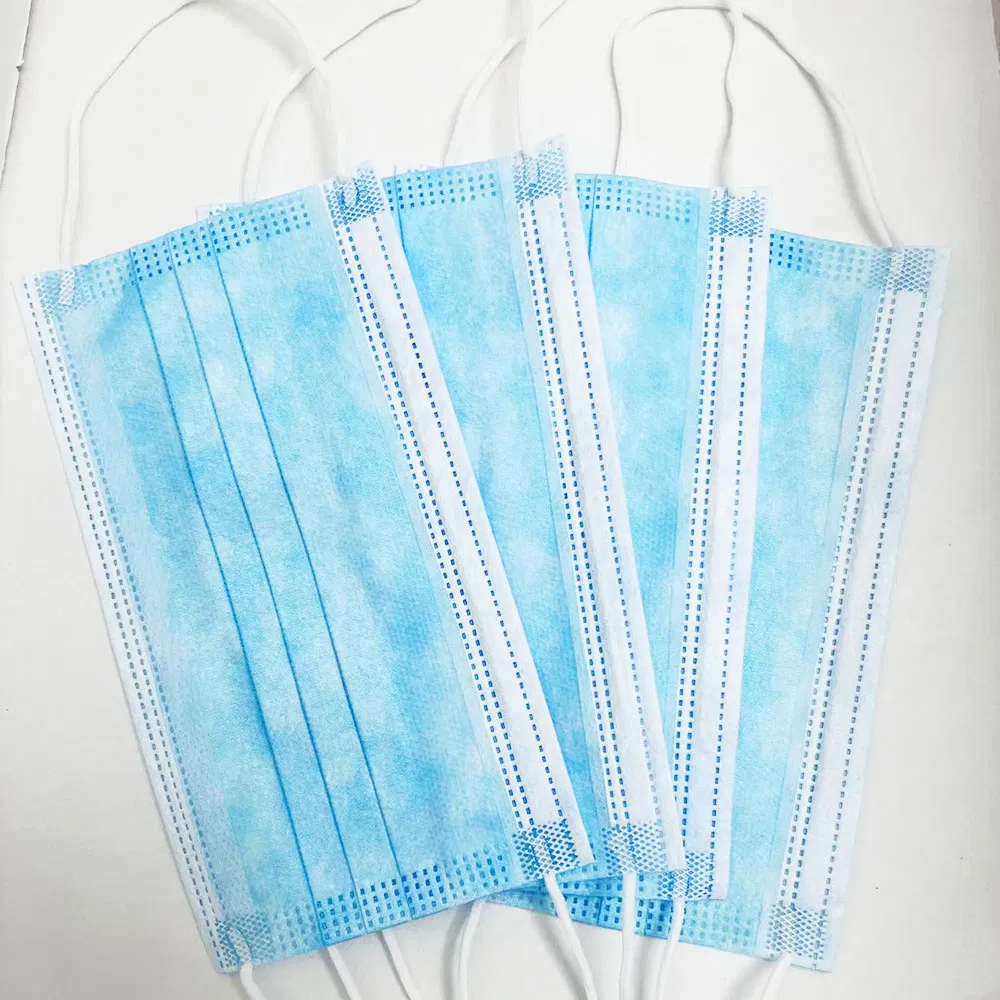 Máscara Facial Não Tecida 3ply para Cuidados de Saúde Máscara Facial 99% Hipoalergênica 3 Máscara Descartável de Camada para Uso Hospitalar Máscaras Cirúrgicas Médicas para Uso em Cuidados de Saúde