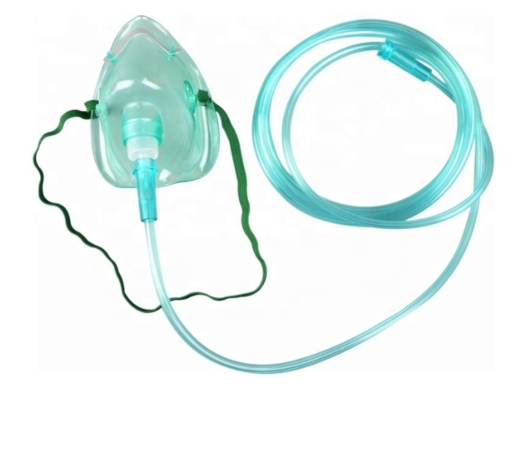 Fabricante Fábrica da China Criança Adulto CE ISO FDA Alta Qualidade Descartável Grau Médico PVC com 2m Tubo 7FT Tubo Máscara Venturi Máscara Nebulizador Máscara de Oxigênio