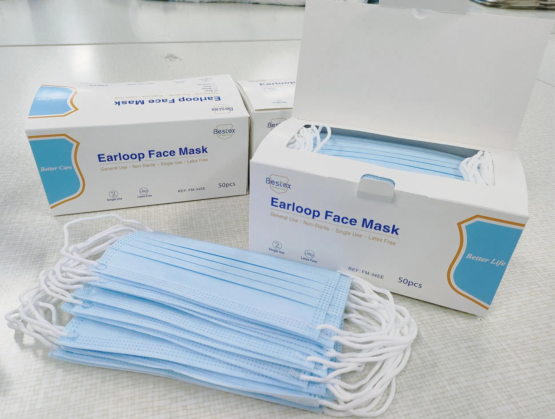 Máscara Cirúrgica Azul Nível 2 Máscaras Faciais de Alta Qualidade Proteção Pessoal Máscara Faciais