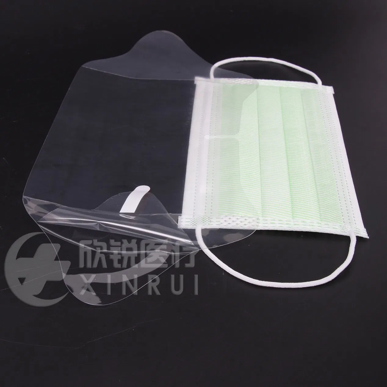 Máscara Cirúrgica Protetora Anti Splash 4-Ply com Visor de Escudo e Alças para as Orelhas