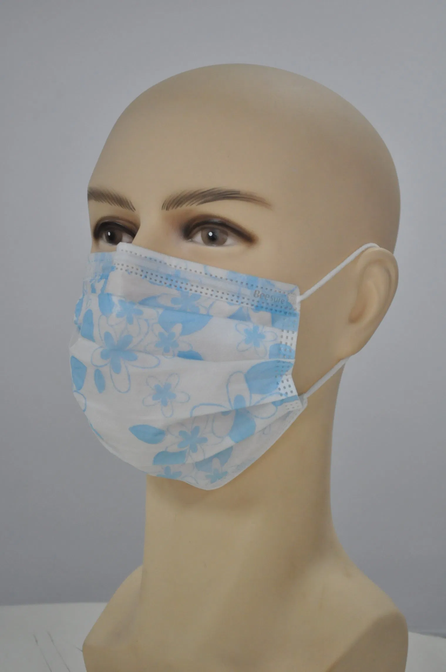Hospital Cirúrgico Proteção Médica Segurança Não Tecido 4ply Papel de Carvão Ativado para Poeira Dental/SMS/Boca 4ply Máscara Facial Descartável com Alças Elásticas/Amarrar