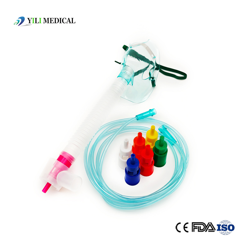 Máscara de Oxigênio Padrão Pediátrica de Instrumento Cirúrgico Máscara Facial de PVC Descartável Máscara de Múltiplos Ventos