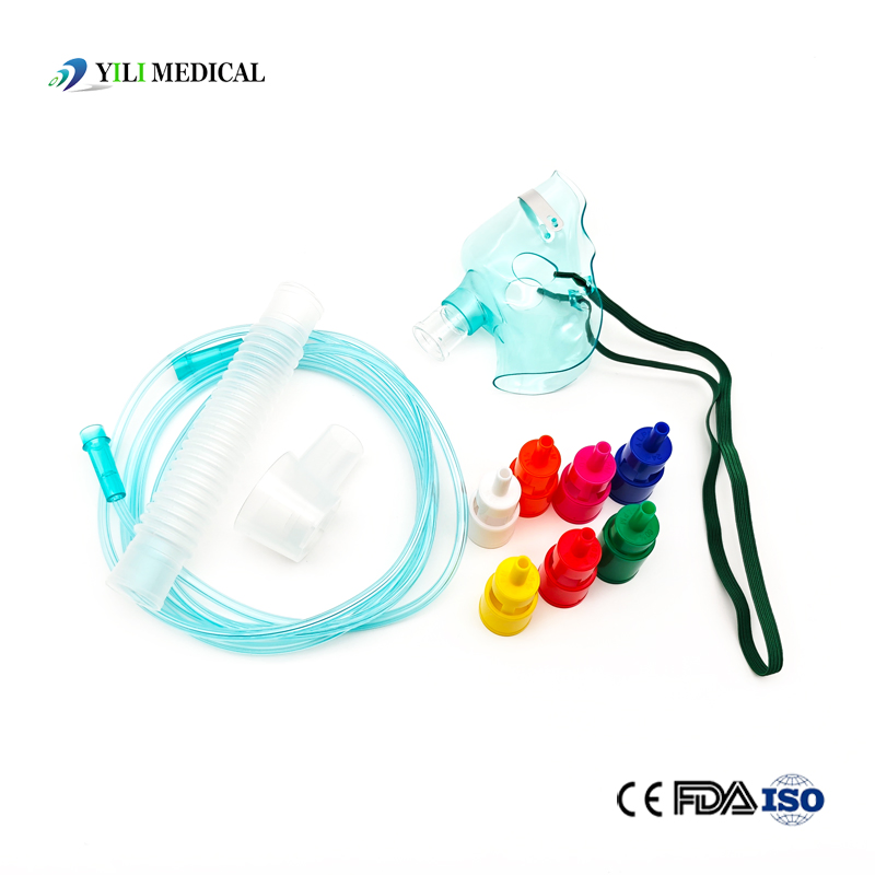 Máscara de Oxigênio Padrão Pediátrica de Instrumento Cirúrgico Máscara Facial de PVC Descartável Máscara de Múltiplos Ventos