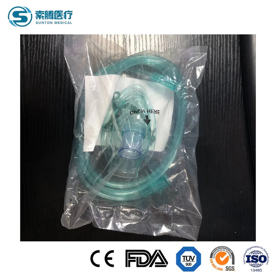 Fabricante de Máscaras Cirúrgicas Sunton China 50*38*33cm Máscara de Nebulização Infantil M Atacado Máscara Nebulizadora Médica Descartável para Adultos e Pediátrica com Tubulação