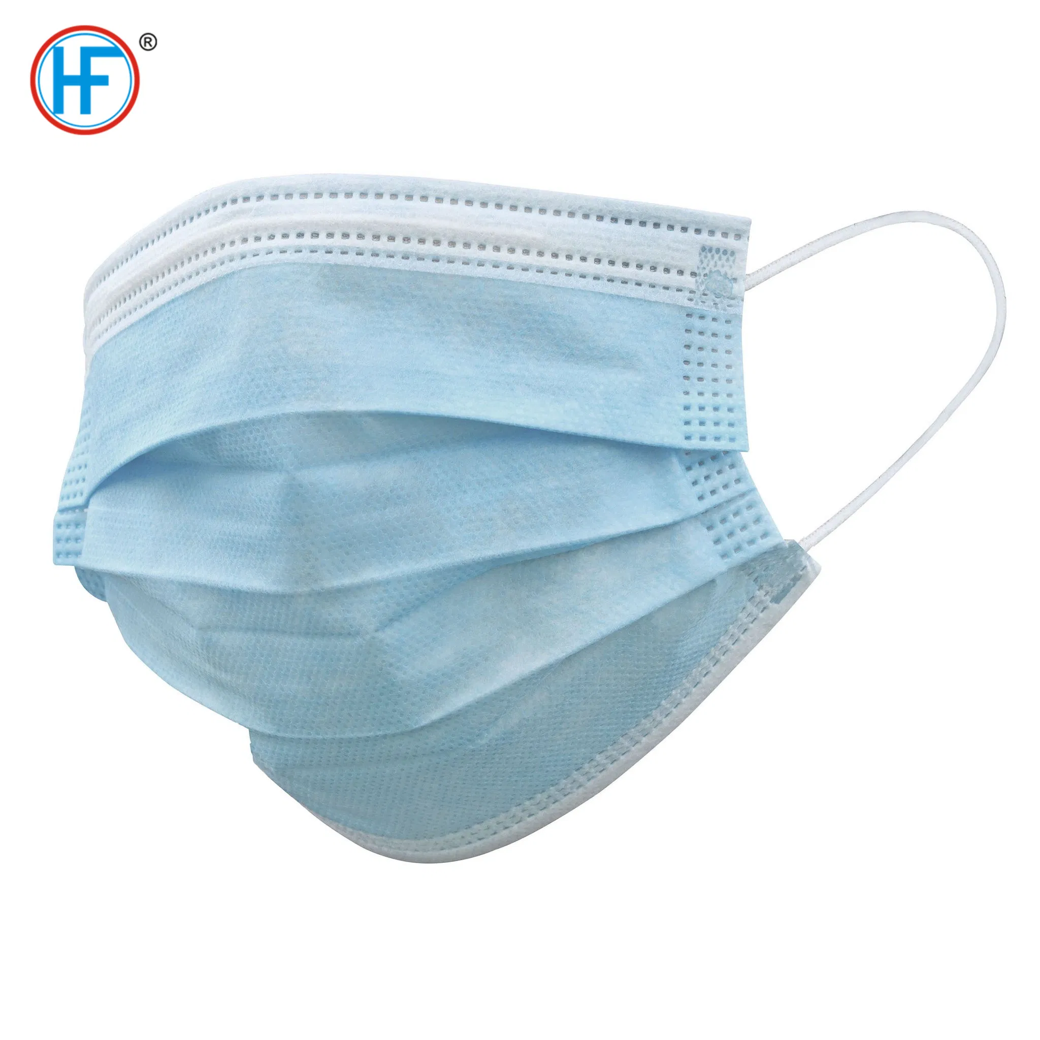 Mdr CE Aprovado 3ply Máscara de Laço Auricular Hengfeng Caixas Atacado Máscara Cirúrgica