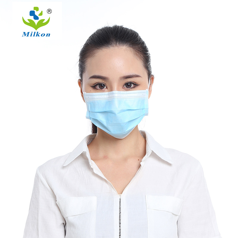 Máscara Facial Protetora Descartável de Nível 3 com Alças de Orelha Hipoalergênica CE 3 Fábrica Bfe 99%