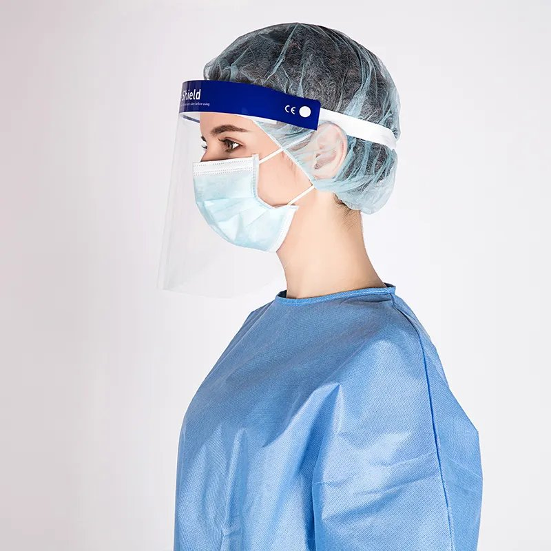 Preço Barato de Fábrica 3ply Máscara Cirúrgica Médica Não Tecido com Protetor Facial de Plástico
