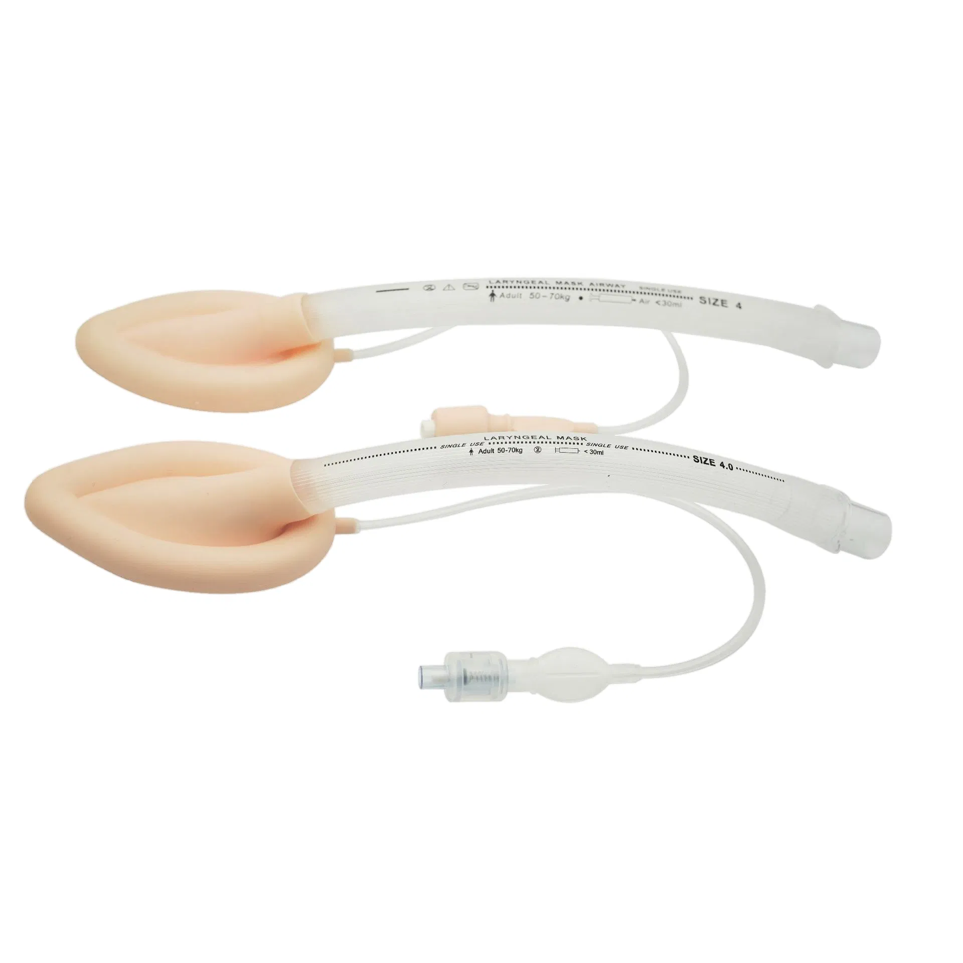 Máscara Laríngea Inflável de Anestesia Descartável Reutilizável de Silicone PVC Equipamento Médico