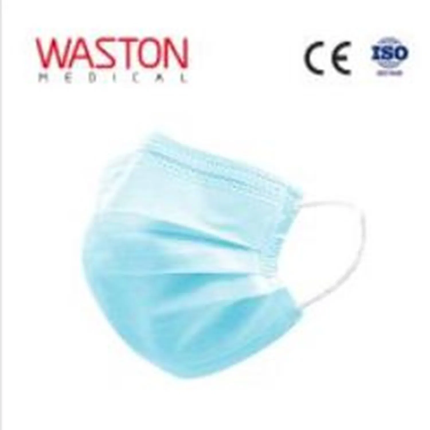 Máscara Cirúrgica - Com Alça de Orelha, CE, ASTM, Bfe, Pfe, Epidemia Prevention,Factory Outlet,98+Melt-Blown Tecido, Azul Branco, Branco Puro, Aparelho Médico, Respirável