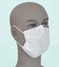 Máscara facial médica descartável personalizada de proteção não-tecida para uso hospitalar