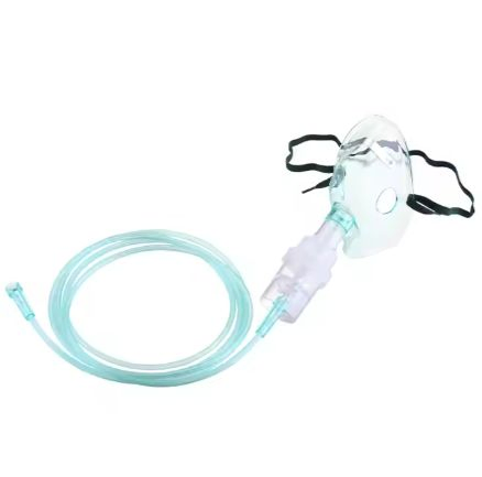 Máscara facial nebulizadora ajustável estéril médica de alta concentração kit de máscara nebulizadora em PVC