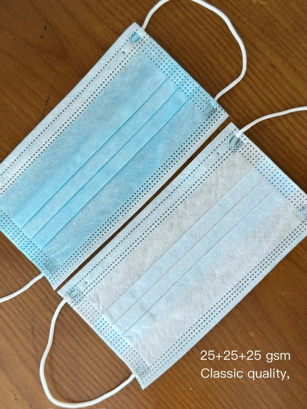 Máscara Facial Preta Médica Descartável de Não Tecido 3ply
