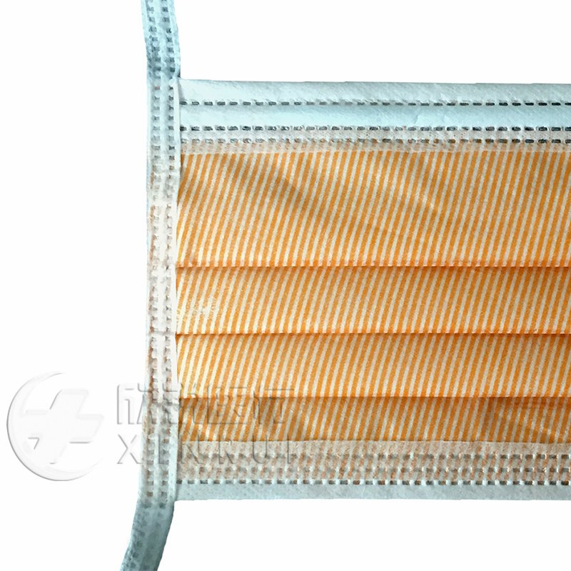 Máscara Cirúrgica Descartável 4-Ply de Tecido Não Woven de Alto Nível com Laço e Almofada de Espuma
