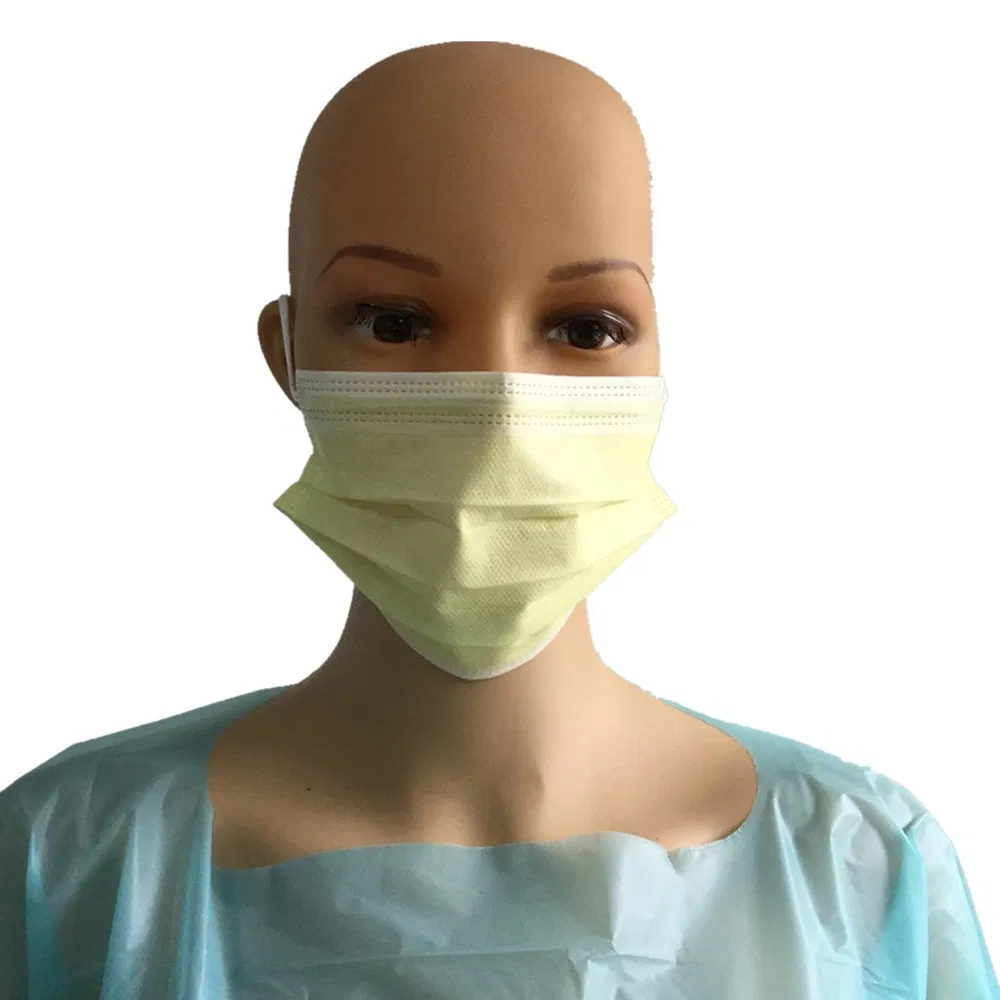 Máscara facial descartável cirúrgica hipoalergênica para pele sensível