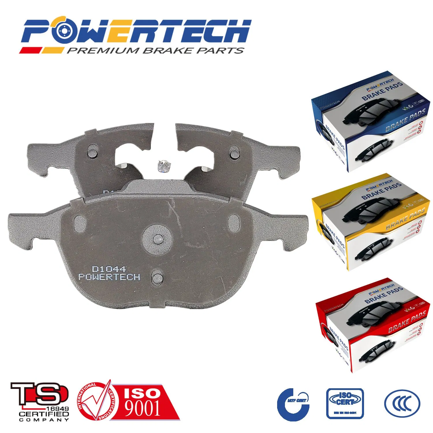 Peças de reposição de bom desempenho, pastilhas de freio cerâmicas semi-metálicas para veículos JAC, Changan, Gelly, Byd, Great Wall, Chery e Lifan
