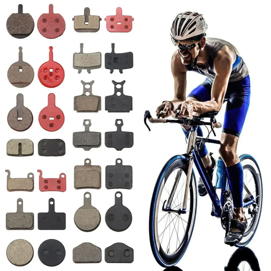 Pastilhas de freio de disco de bicicleta semi-metálicas