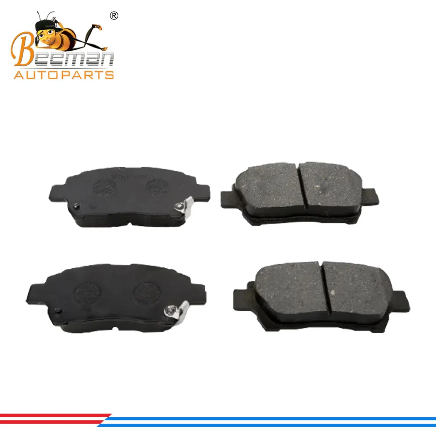 Beeman ISO 9001certification Resistência a Altas Temperaturas Peças de Carro Semi Metálicas para Toyota Corolla Pastilha de Freio Dianteira Sem Ruído D2183/04465-12592