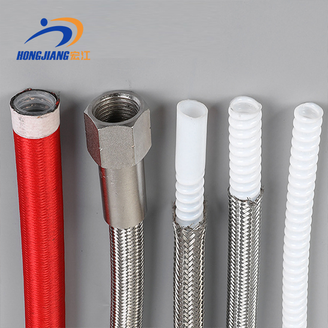 Óleo Hidráulico de PTFE, Combustível, Fio, Flange Corrugada, Mangueira de Borracha de Alta Pressão