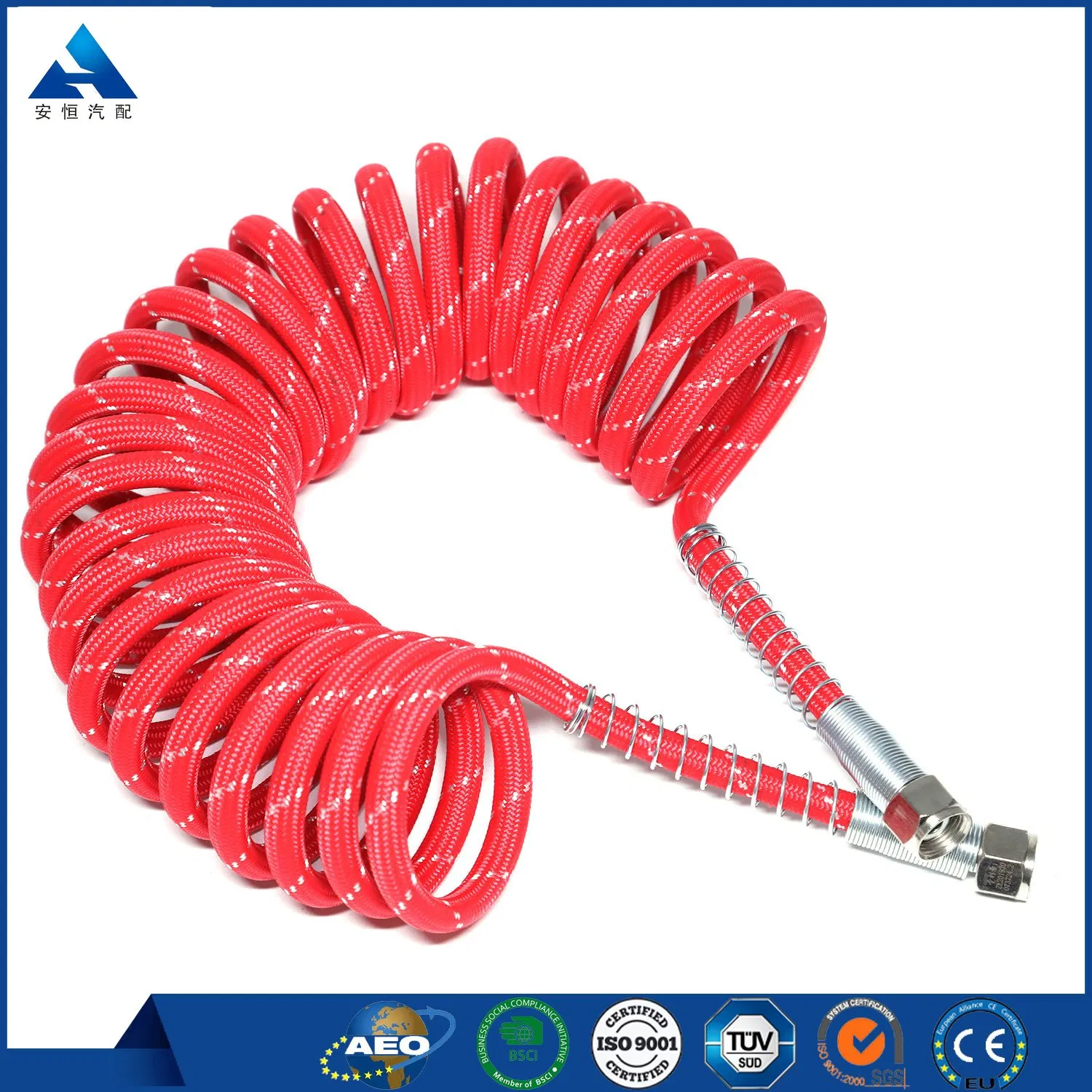 Peças de Semi-Reboque Mangueira Espiral Pneumática Bobinas de Ar Mangueira Hidráulica de Freio para Reboque