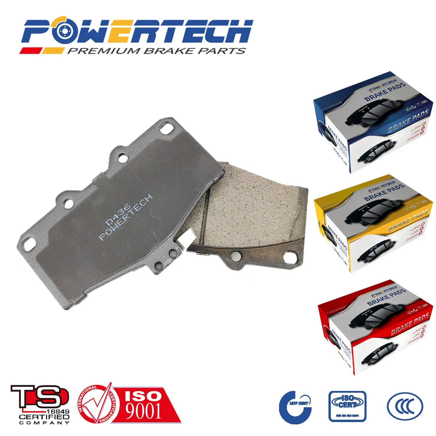 Peças de reposição de bom desempenho, pastilhas de freio cerâmicas semi-metálicas para veículos JAC, Changan, Gelly, Byd, Great Wall, Chery e Lifan