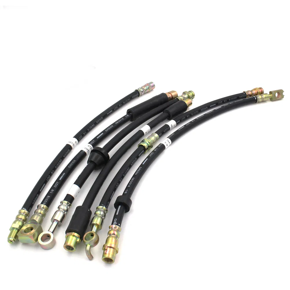 Padrão DOT SAE J1401 Fmvss106 Automotivo Carro Auto OEM Flexível Borracha EPDM Trançada Personalizada Hidráulica Disco Dianteiro Traseiro Estendida Mangueira de Fluido de Freio Combustível Assembléia