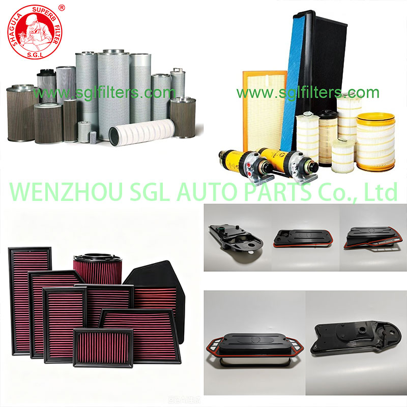 Preços de Filtros de Óleo para Motores de Máquinas de Engenharia, Filtros de Combustível para Caminhões e Lubrificantes Automotivos por Atacado de Wenzhou Sgl