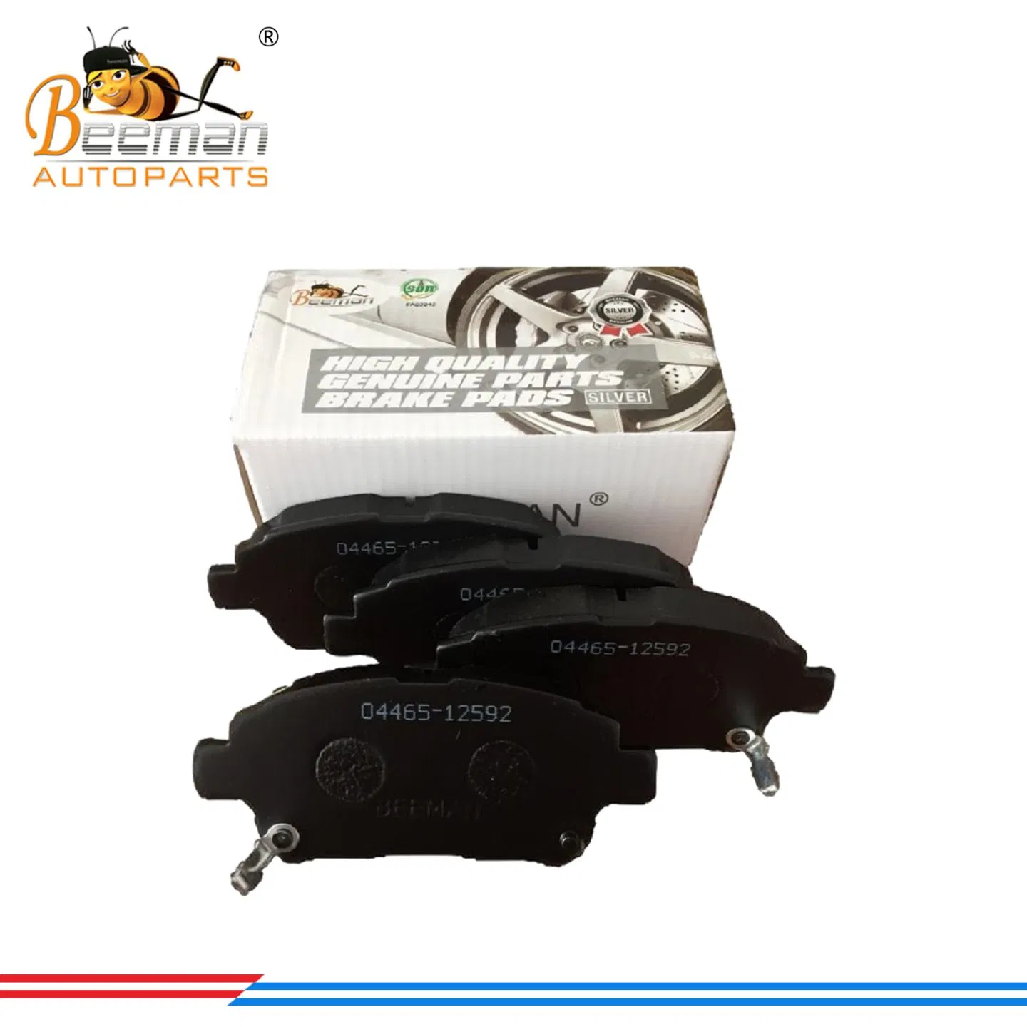 Beeman ISO 9001certification Resistência a Altas Temperaturas Peças de Carro Semi Metálicas para Toyota Corolla Pastilha de Freio Dianteira Sem Ruído D2183/04465-12592