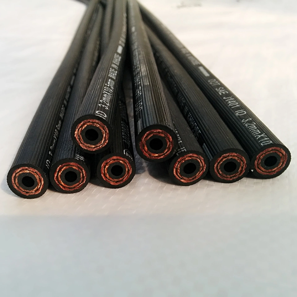 Mangueiras de Freio Hidráulico SAE J1401 com Superfície em Relevo Alto Embossada DOT e Faixa Amarela 1/8 Hl