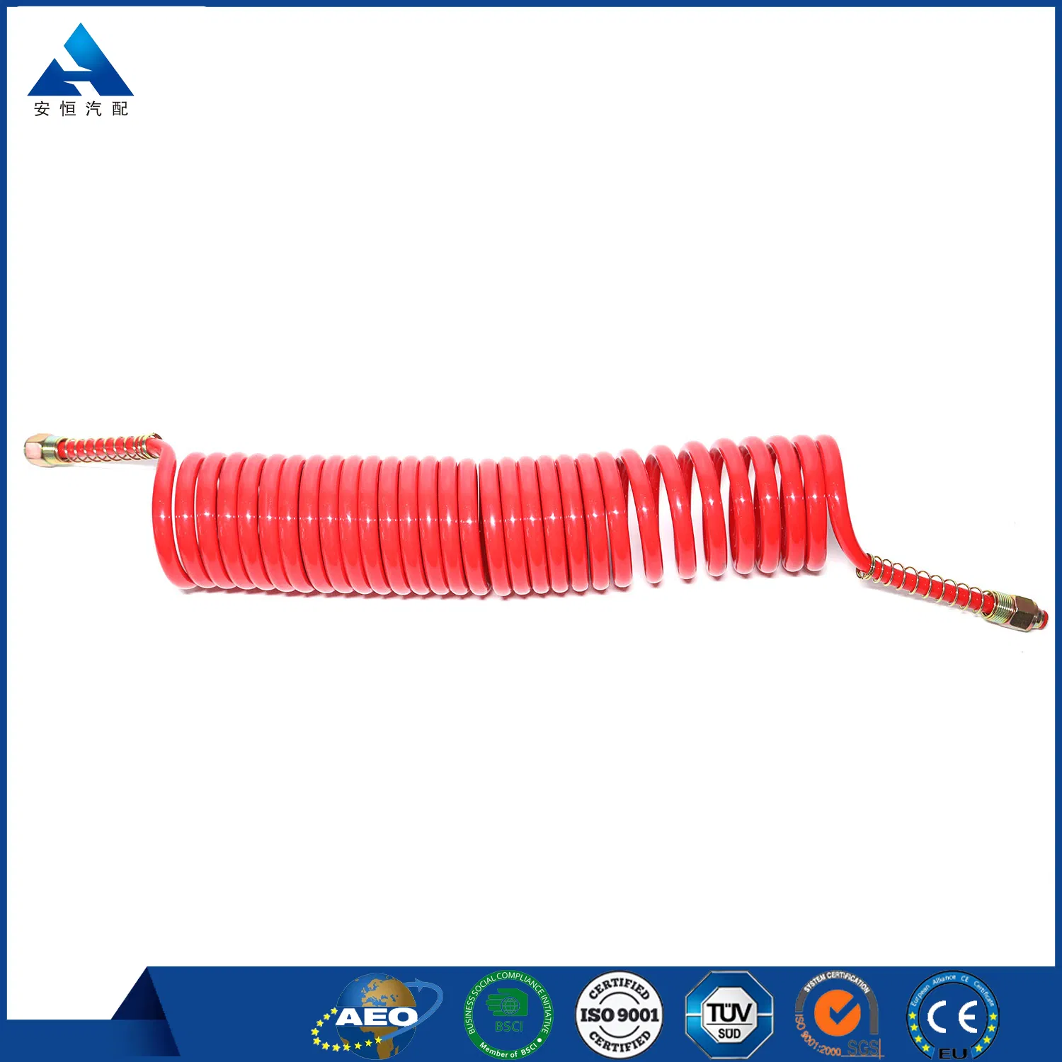 Peças de Semi-Reboque Mangueira Espiral Pneumática Bobinas de Ar Mangueira Hidráulica de Freio para Reboque