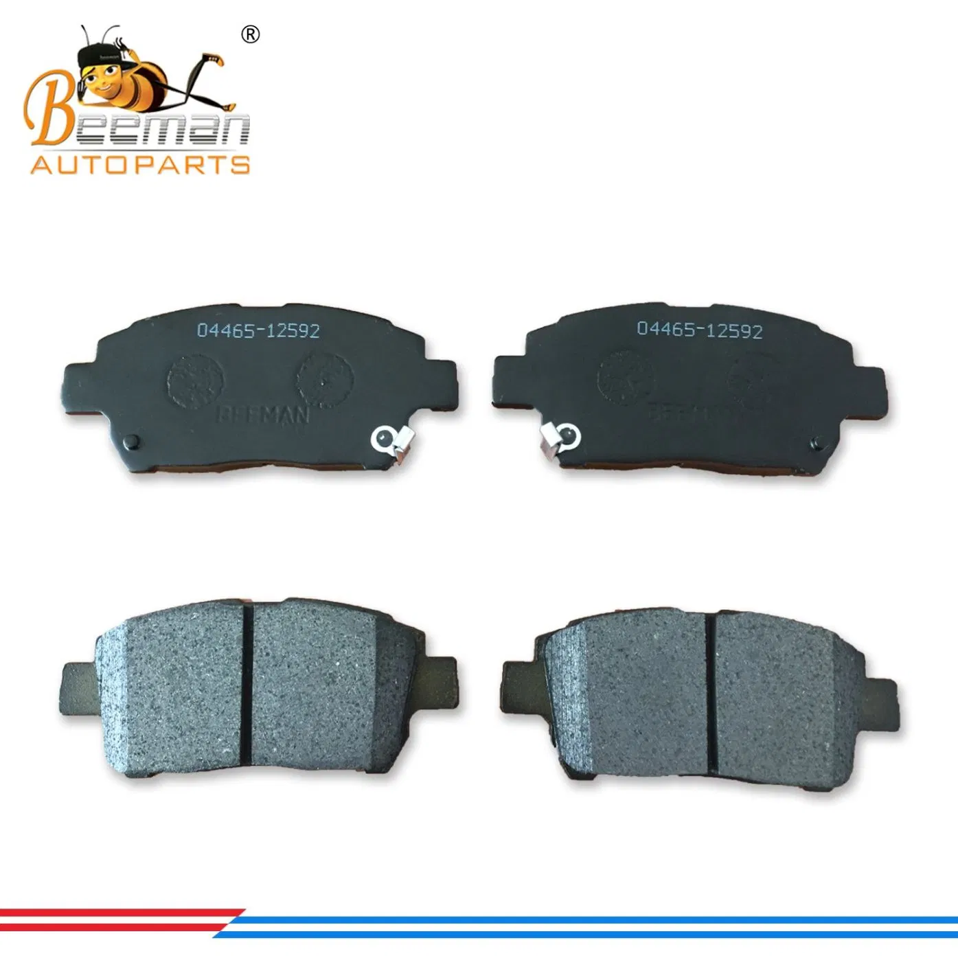 Beeman ISO 9001certification Resistência a Altas Temperaturas Peças de Carro Semi Metálicas para Toyota Corolla Pastilha de Freio Dianteira Sem Ruído D2183/04465-12592