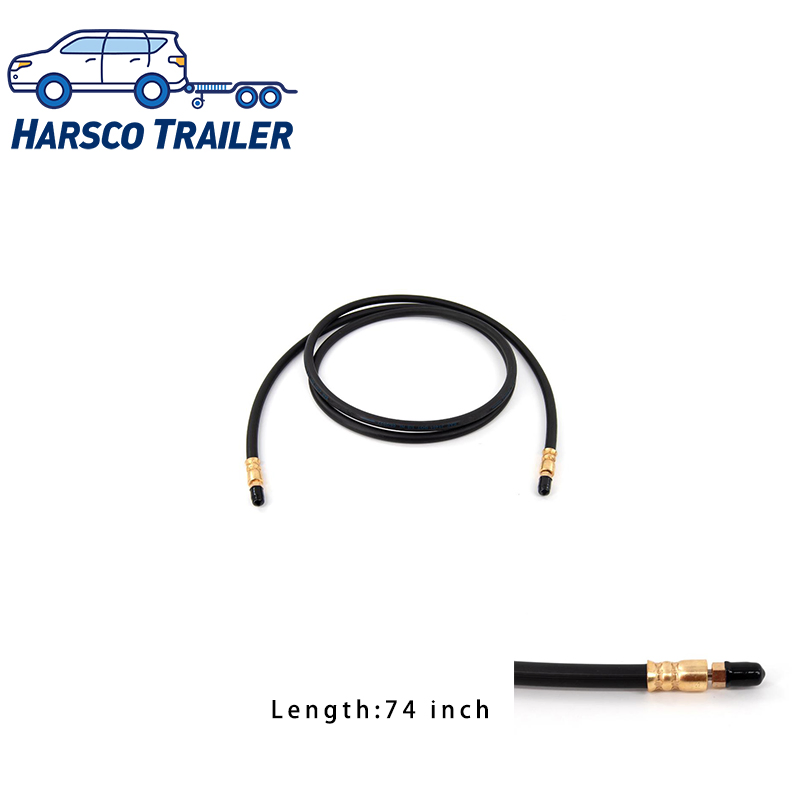 Mangueira Hidráulica de Freio Flexível 74" com Rosca Invertida Masculina para Reboques